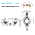 thumbnail image 5 of M6 Wing Nut Wing Nuts Metric Female Stainless Steel Wing Nut For Diy Fasteners 80 Pieces, 5 of 5