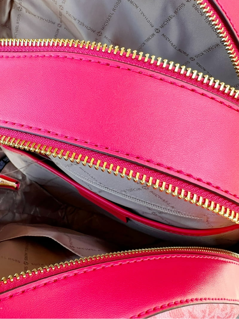 Michael Kors Large Abbey Jaycee Backpack Grapefruit MK Signature