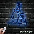 thumbnail image 3 of Craftnamesign Custom US Boxing Gloves Metal Wall Art LED Light, Custom Boxing Lover Name Sign, 3 of 5