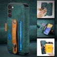 thumbnail image 3 of Compatible with Samsung Galaxy S20 FE Wallet Case with RFID Blocking Card Holder,With Wrist Strap Kickstand, PU Leather Flip Case with Magnetic Closure, Shockproof Interior Protective Cover,Green, 3 of 10