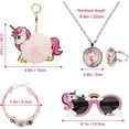 thumbnail image 6 of HIFOT 18pcs Unicorn Gifts As Party Favors for Kids Goodie Bags, Unicorn Toy, Makeup Bag, Drawstring Backpack, Sunglasses For Girls, Pendant Necklace, Rings, Bracelets, Keychain, Stickers, Hair Ties, 6 of 7