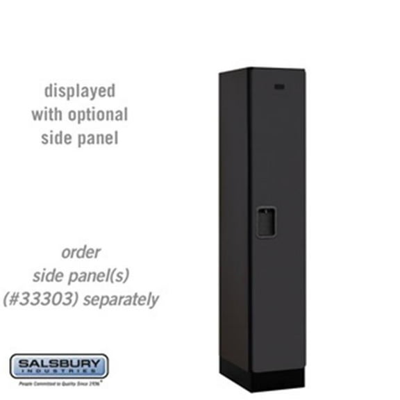 SalsburyIndustries 31158BLK Single Tier 1 Wide 5 ft. X 18 in. Designer Wood Locker - Black