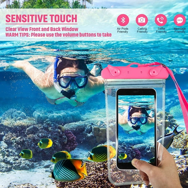 6 pieces for Universal Waterproof Phone Pouch Bag Underwater Case Clear  Cellphone Dry Bag with Lanyard Swimming Snorkeling Water Sport Bag for  Smartphone 6.9 Inch 