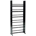 thumbnail image 1 of TransDeco Glass Multimedia Rack for for 336 CD 234 DVD, Black/Chrome, 1 of 3