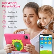 BESTSKI Android 12 Kids Tablet, 10-Inch IPS Screen, 5000mAh Battery, 2GB+32GB, Quad-Core, Bluetooth Wi-Fi, Pink