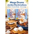 thumbnail image 2 of Mega Drums Jumbo Marshmallows, S’mores Ready, Extra Large Marshmallows for Roasting & Baking, 2 Pack, 2 of 4