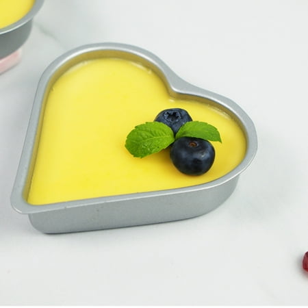 

1PC Mini Cute Nonstick Cake Mold for Pudding Jelly DIY Baking Tool Silver love heart shape
