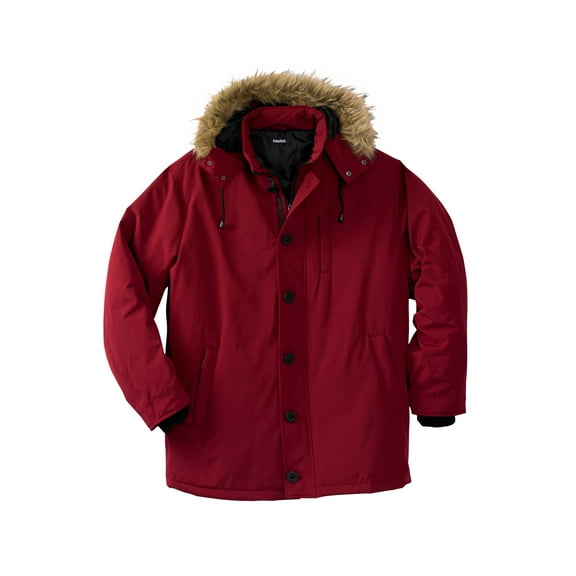 KingSize Men's Big & Tall Arctic Down Parka With Detachable Hood And Insulated Cuffs