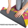 thumbnail image 3 of Yellow Lemon Fruit Slices Pink Pattern Hot Yoga Mat Towel Non Slip for Hot Yoga - Quick-Drying Yoga Mat Cover with 4 Corner Pockets with Travel Bag - Hot Yoga Towel Non Slip 70"x26", 3 of 6