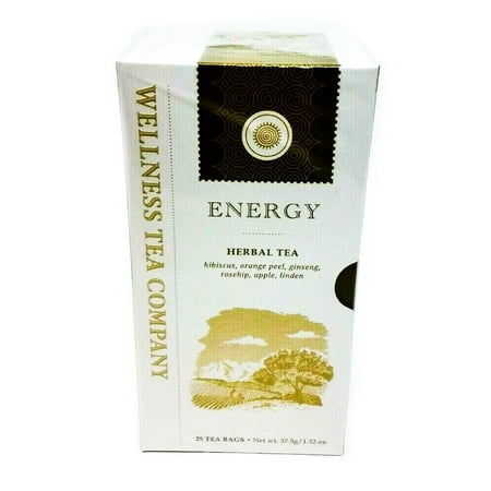 Ginseng Energy Wellness Tea - Wellness Tea Company ENERGY Herbal Tea 25 Tea Bags