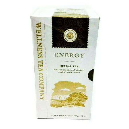 Wellness Tea Company ENERGY Herbal Tea 25 Tea