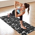 thumbnail image 6 of Black Tarot Moon Moth Pattern Hot Yoga Mat Towel Non Slip for Hot Yoga - Quick-Drying Yoga Mat Cover with 4 Corner Pockets with Travel Bag - Hot Yoga Towel Non Slip 70"x26", 6 of 6
