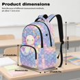 thumbnail image 6 of Pzuqiu Mermaid Scale Axolotl School Backpacks for Teen Girls 4PCS Backpack with Lunch Box Pencil Case Water Bottle Bag Kawaii Large Capacity Travel Rucksack Sport Bookbag for Elementary Students, 6 of 7