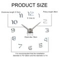thumbnail image 2 of 3D DIY Wall Clock Creative Design Mirror Surface Wall Decorative Sticker Watches, 2 of 5