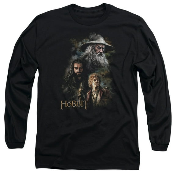 The Hobbit Painting Long Sleeve Adult 18/1 T-Shirt Black