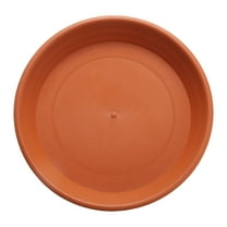 Uxcell Plastic Plant Saucer 7" Round Drip Tray Flower Pot Saucer, Pottery Red