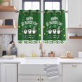 thumbnail image 2 of St. Patrick's Day Kitchen Curtains Window Panels, Lucky Shamrock Gnomes Gold Coin Spring Green Insulated Window Treatment Curtain, Grommet Curtains for Bedroom/Living Room/Bathroom, 2 Piece 52"Wx45"L, 2 of 8