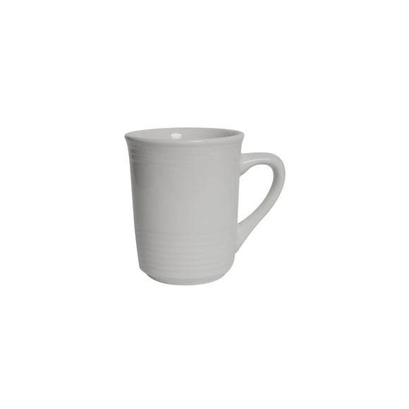 Tuxton China CWM-085 Gala Mug 8 oz. 3"" dia. x 3-7/8""H microwave & dishwasher safe oven proof fully vitrified lead-free ceramic TuxCare DuraTux Concentrix White Case of 24