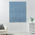 thumbnail image 2 of Barefoot Bungalow Riviera Velvet Finely Stitched Modern Throw Blanket, Spa Blue, 60x50-inch, 2 of 6