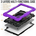 thumbnail image 2 of Dteck Rugged Case for Lenovo Tab M10 HD 2nd Gen TB-X306X / Smart Tab M10 HD 2nd Gen TB-X306F 10.1" 2020, Heavy Duty Shockproof Cover Case with Built-in Screen Protector,Purple+Black, 2 of 8