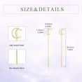 thumbnail image 4 of Threader Earrings 14k Solid Gold Moon Pull Through Long Piercing Earrings Ear Line Eardrop Jewelry for Women (Moon), 4 of 6