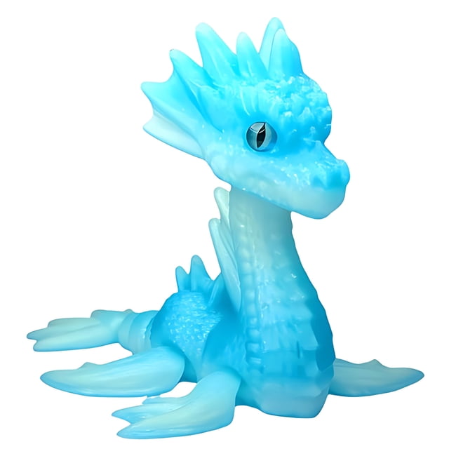 A 3D Printed Mini Sea Dragon Decoration Home Decor Table Furnishings Plastic Material 3.94 X 2.76X3.15 Inches Unique Sculpture For Display Multicolor Style A