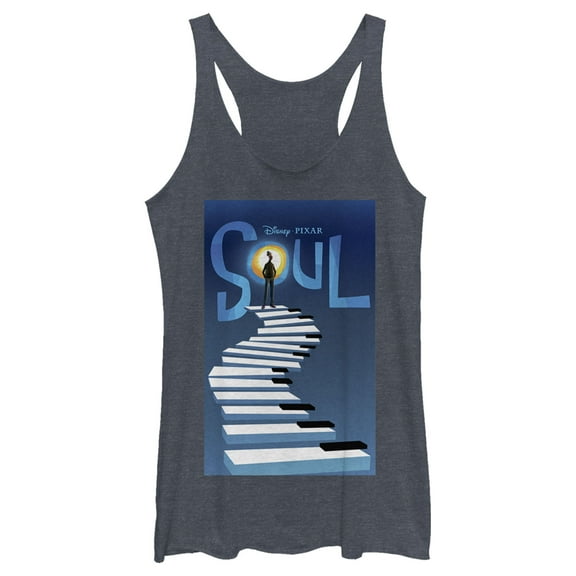 Women's Soul Official Poster  Racerback Tank Top Navy Blue Heather Large