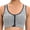 Gray-White, variant on Tinglu Front Zipper Sports Bra Women's Underwear Wireless Bras Active Yoga Sports Bra