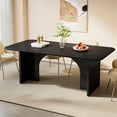 thumbnail image 2 of Tribesigns Modern Dining Table for 4-6 People, 63" Large Rectangle Kitchen Table with Arch Design Legs, Black Dinner Table Kitchen & Dining Room Furniture, 2 of 7