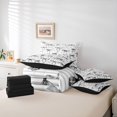 thumbnail image 6 of Erosebridal Cartoon Cute Bowtie 7-Piece Bedding Comforter Set,Girls Kawaii Loves Pattern King Bedding Sets For Kids,Black Reversible, 6 of 7