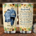 thumbnail image 2 of Christmas Gifts For Husband , To My Husband Tumbler , Birthday Gifts For Him From Wife, Old Couple Sunflower 20oz Double Wall Travel Coffee Mug, Anniversary Wedding Gifts, 2 of 6