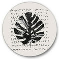thumbnail image 2 of Designart - Minimal Tropical Palm Leaf On Grunge Texture - Tropical Metal Circle Wall Art, 2 of 5