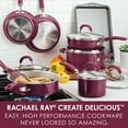 thumbnail image 2 of Rachael Ray 13 Piece Create Delicious 11 Piece Nonstick Pots and Pans, Burgundy, 2 of 8