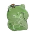 thumbnail image 3 of CoudarTitie Clear Glass Piggy Bank Decorative Home Decor Novelty Pig Piggy Bank Saving Money Green, 3 of 9