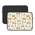 thumbnail image 2 of Pofeuu Cartoon Corgi Print Laptop Carrying Case,13-15-Inch Laptop and Tablet, Sleek Design, Durable and Water-Repellent Fabric, Business Casual or School-13 inch, 2 of 8