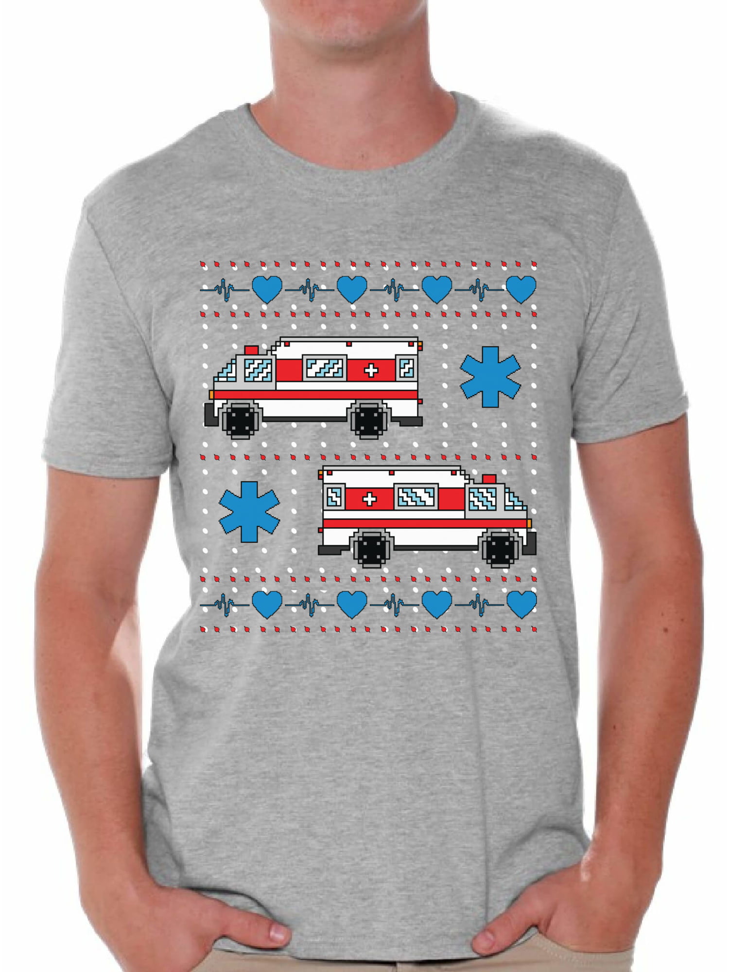 Christmas Shirt Ambulance Driver Gifts. Ambulance Christmas Tshirt For Men
