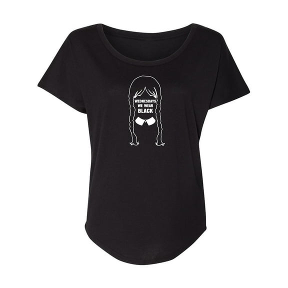 Wednesdays We Wear Black Womens Dolman Tee
