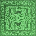 thumbnail image 1 of Ahgly Company Machine Washable Indoor Square Oriental Emerald Green Industrial Area Rugs, 4' Square, 1 of 4