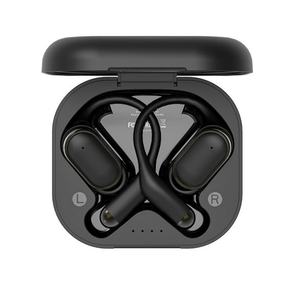 MyBat Pro Aria Open-Ear True Wireless Headphones, ENC Noise Reduction Technology & 18H Playtime - Black