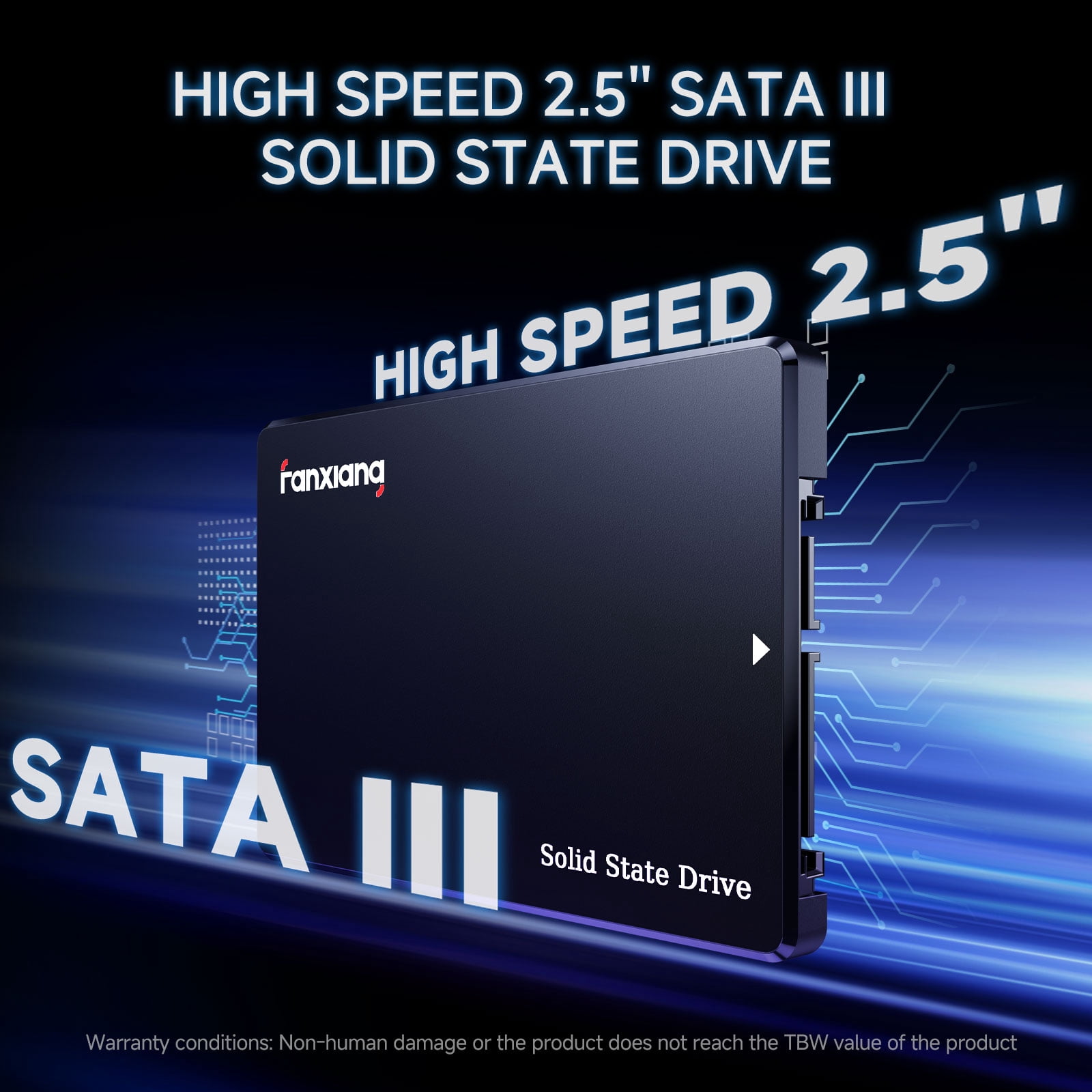 Fanxiang S101Q QLC 2.5″ SATA SSD 256GB 512GB 1TB Solid State Drive Up to 560 MB/s 3D NAND SLC Cache for Laptop and PC Desktop