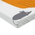 thumbnail image 2 of Ambesonne Cartoon Fitted Sheet, Kitty Fun Humor, Twin Size, Marigold Grey, 2 of 3