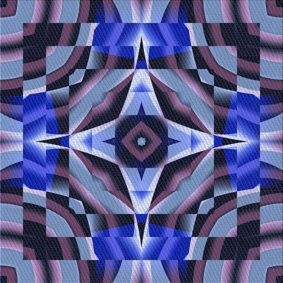 Ahgly Company Indoor Square Patterned Blue Whale Blue Area Rugs, 7' Square