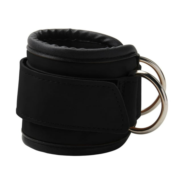 Correa de tobillo para la máquina de cable de la máquina del tobillo Banda de resistencia del equipo ajustable para el entrenamiento de fuerza de la pierna Fitness negro
