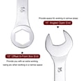 thumbnail image 4 of Uxcell Thin 6-Point Combination Wrench, Metric Mirror-Chrome Plated High Carbon Steel, 16mm, 4 of 5