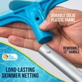 Swimming Pool Hot Tub & Spa Leaf Skimmer Net with 12" Aluminum Handle