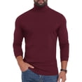 thumbnail image 4 of Men's Lightweight Turtleneck Shirts Long Sleeve Thermal Pullover Sweater Slim Fit Casual Knitted Basic Layer Tops, 4 of 8