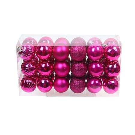 

Kaola 1 Box DIY Christmas Balls Pendant Anti-deform Plastic Festive Ambience Christmas Tree Balls Home Decor