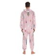 thumbnail image 7 of 1 Piece Adult Onesie Pajamas Cozy & Loose-Fit Sleepsuit Loungewear with Pockets Pink Christmas Pattern X-Small, 7 of 7