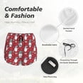 thumbnail image 4 of Daiia Gnome And Snowflakes Pattern Women's 2 in 1 Running Shorts - Lightweight Athletic Workout Gym Yoga Shorts Liner with Phone Pockets-Large, 4 of 7