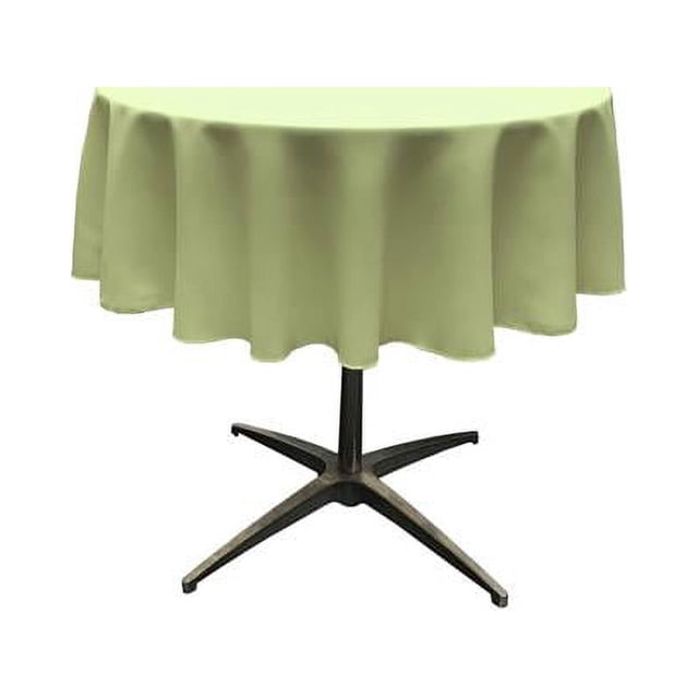 LA Linen TCpop51R-SageP19 Polyester Poplin Tablecloth, Sage - 51 in. Round